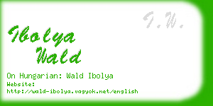 ibolya wald business card